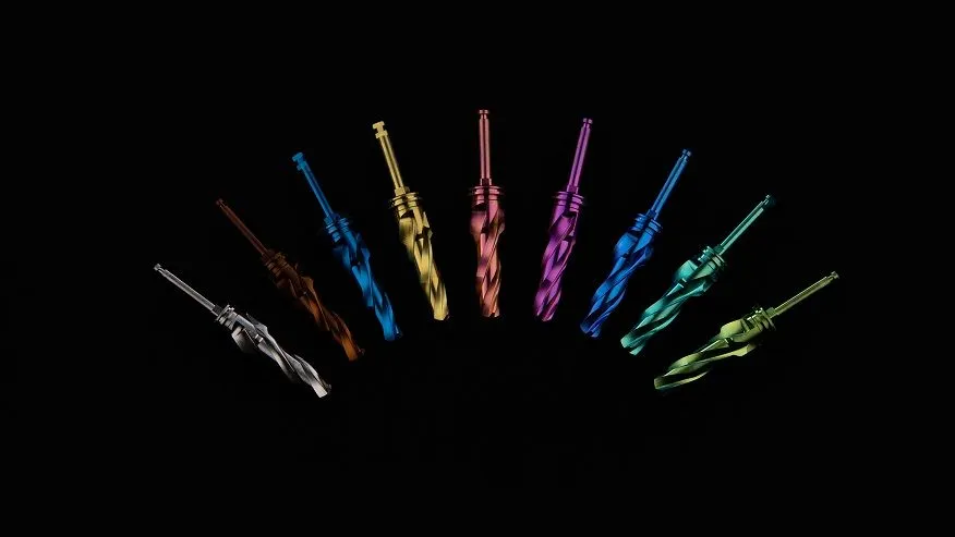 Anodized drill parts