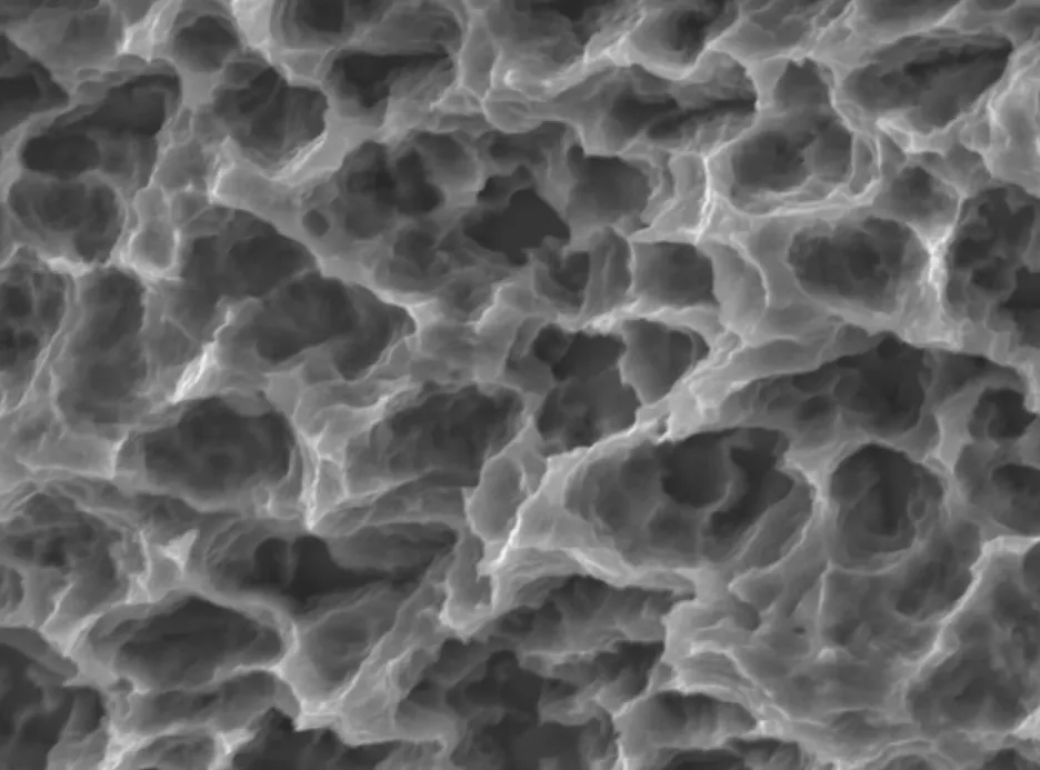 Titanium grade 4 implant surface close-up
